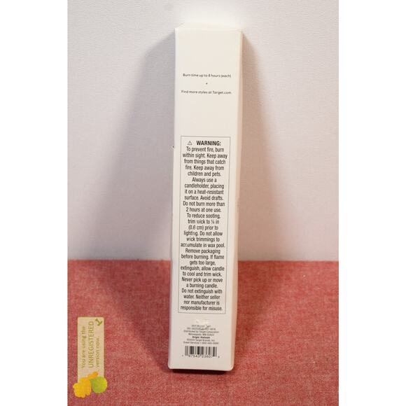 Threshold 10" Ultimate Gray Unscented Ribbed Taper Flame Candles 2pk - Picture 2 of 3